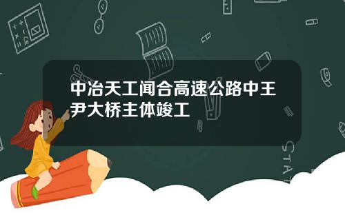 中冶天工闻合高速公路中王尹大桥主体竣工