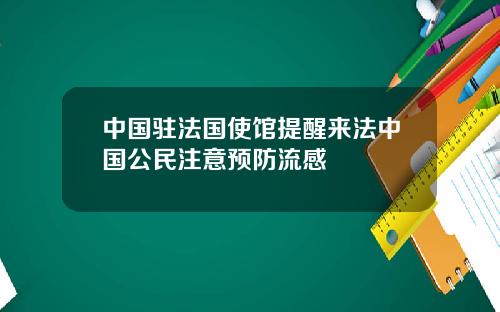 中国驻法国使馆提醒来法中国公民注意预防流感