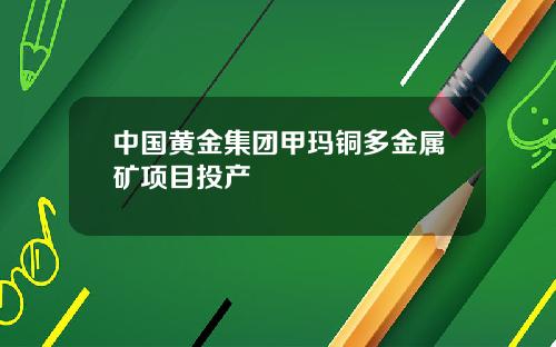 中国黄金集团甲玛铜多金属矿项目投产