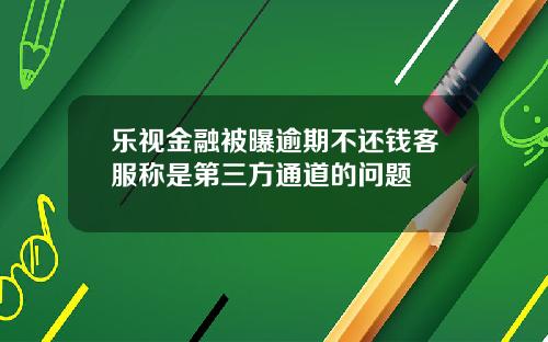 乐视金融被曝逾期不还钱客服称是第三方通道的问题