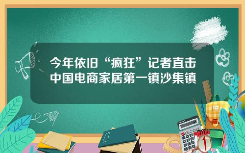 今年依旧“疯狂”记者直击中国电商家居第一镇沙集镇