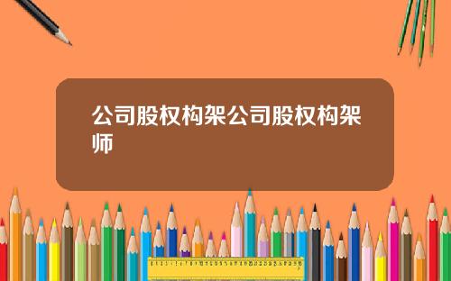 公司股权构架公司股权构架师