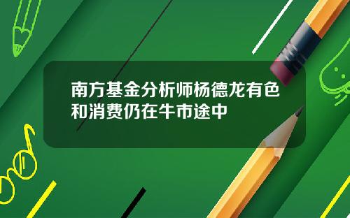 南方基金分析师杨德龙有色和消费仍在牛市途中