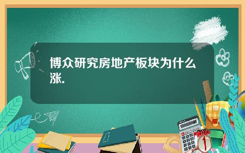 博众研究房地产板块为什么涨.