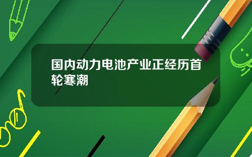 国内动力电池产业正经历首轮寒潮