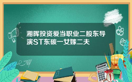 湘晖投资爱当职业二股东导演ST东碳一女嫁二夫