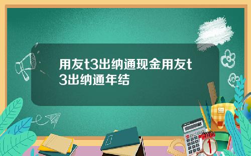 用友t3出纳通现金用友t3出纳通年结