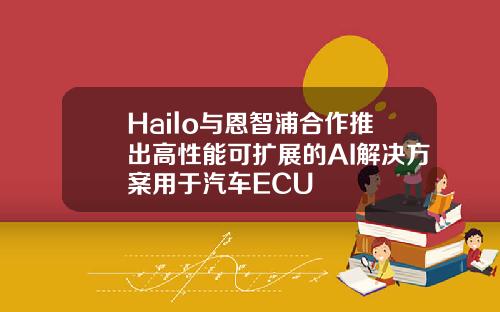 Hailo与恩智浦合作推出高性能可扩展的AI解决方案用于汽车ECU