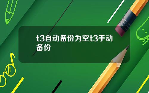 t3自动备份为空t3手动备份