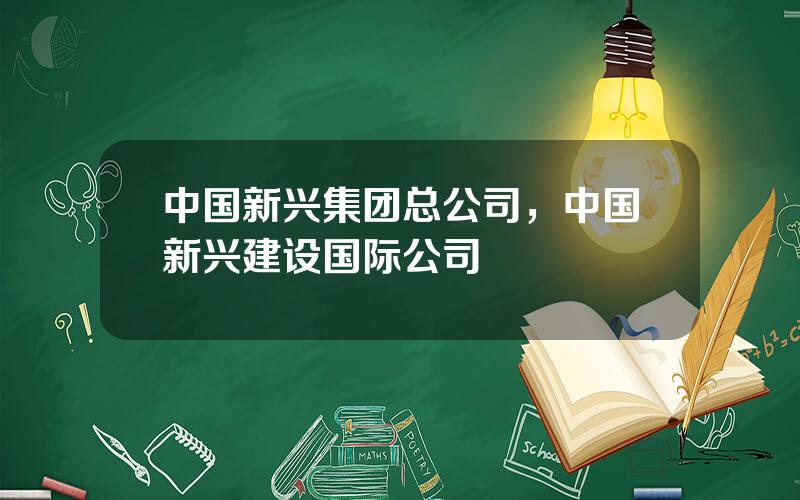 中国新兴集团总公司，中国新兴建设国际公司