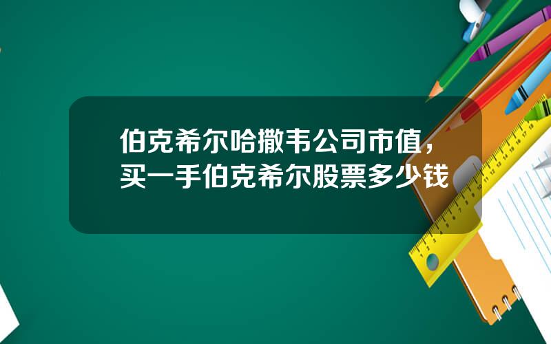 伯克希尔哈撒韦公司市值，买一手伯克希尔股票多少钱