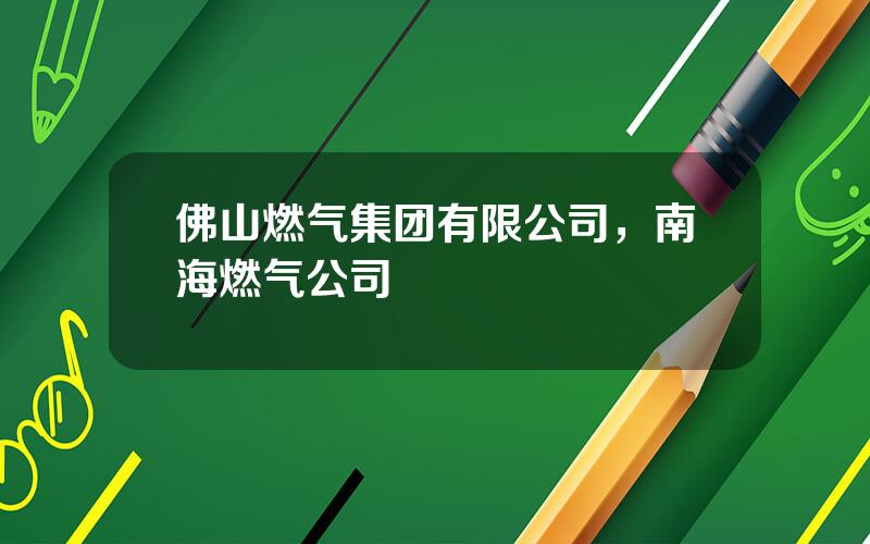 佛山燃气集团有限公司，南海燃气公司