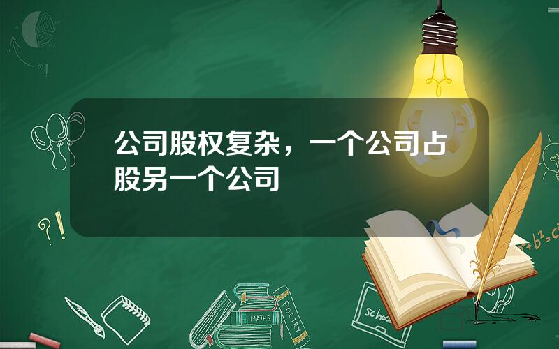 公司股权复杂，一个公司占股另一个公司