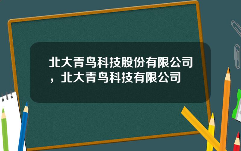 北大青鸟科技股份有限公司，北大青鸟科技有限公司