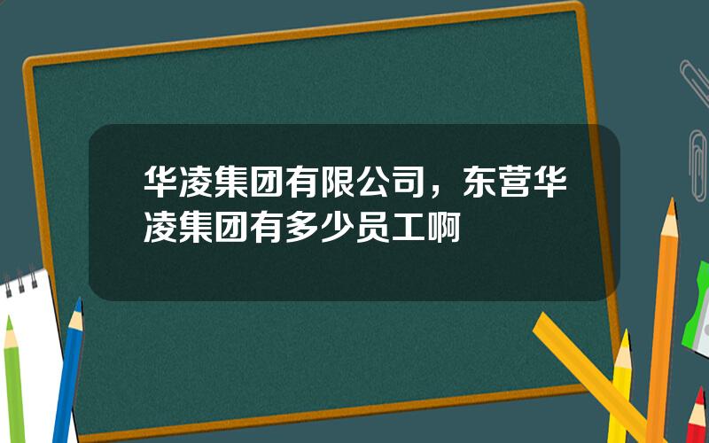 华凌集团有限公司，东营华凌集团有多少员工啊