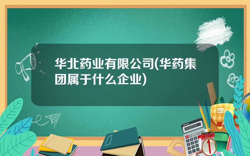 华北药业有限公司(华药集团属于什么企业)