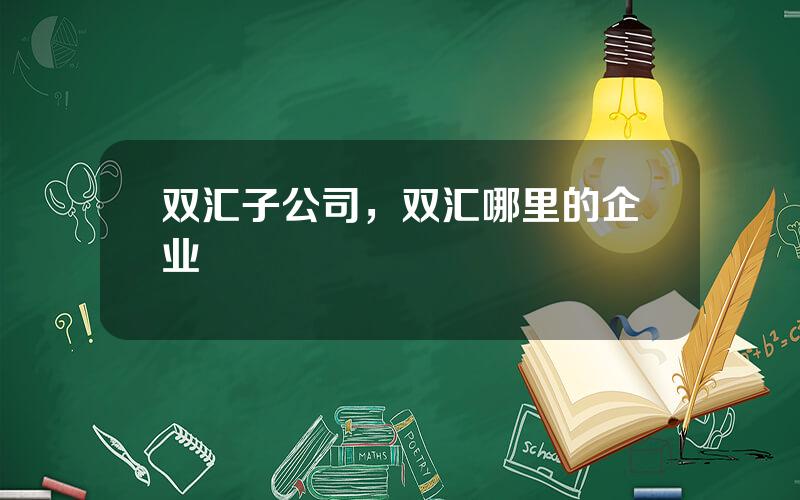 双汇子公司，双汇哪里的企业