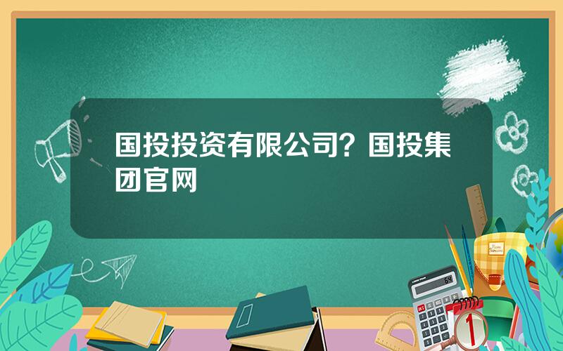 国投投资有限公司？国投集团官网