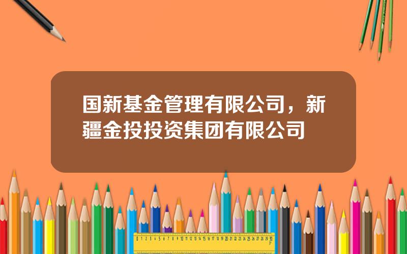 国新基金管理有限公司，新疆金投投资集团有限公司