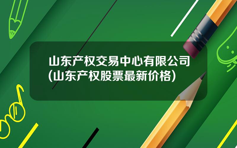 山东产权交易中心有限公司(山东产权股票最新价格)