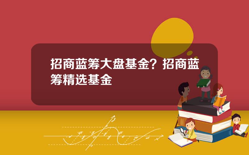 招商蓝筹大盘基金？招商蓝筹精选基金